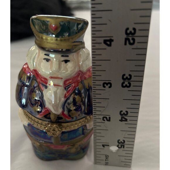 Porcelain Nutcracker-Themed Music Box With Dancing Couples Scene - Picture 6 of 7